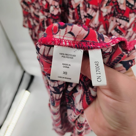 Happy X Nature NWOT Phoenix Butterflies Print Tiered Sleeved Maxi Dress - Picture 10 of 12